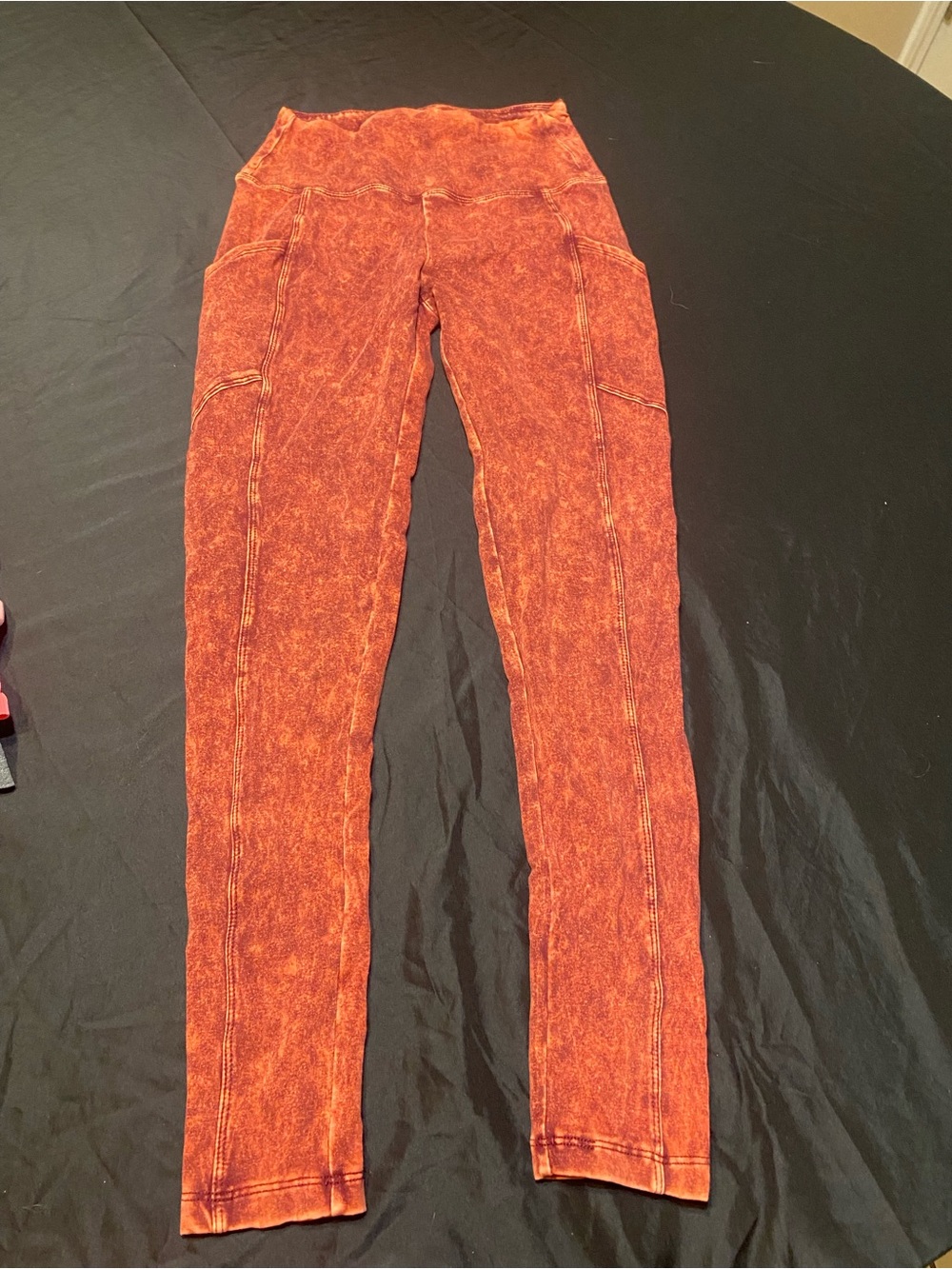 Zenana leggings Red Acid-Wash Kids size M
